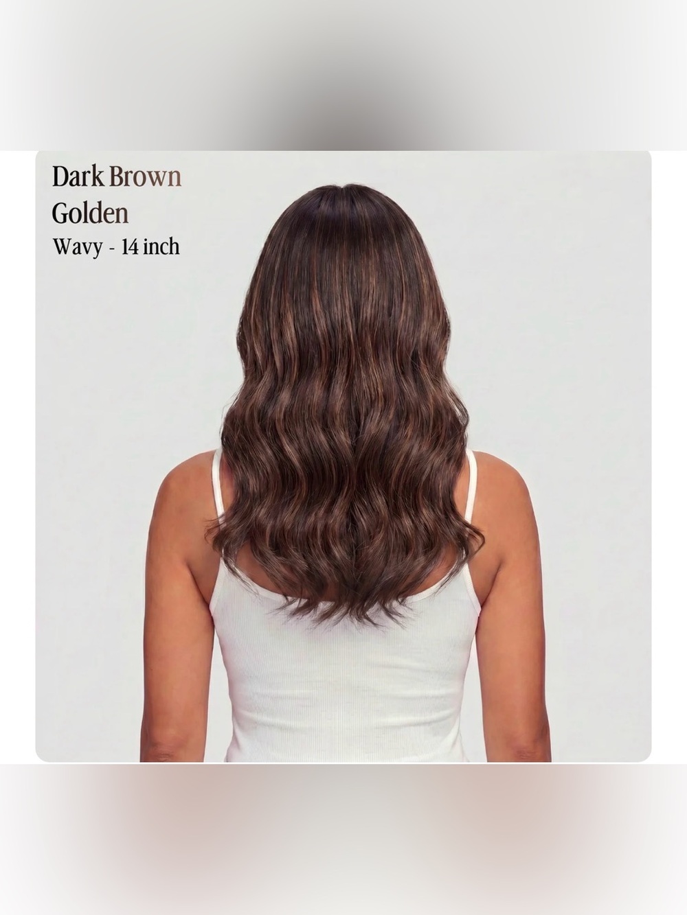 Dark Brown with Holden Highlights Wavy Women's Halo Hairpiece Wig - Natural Look